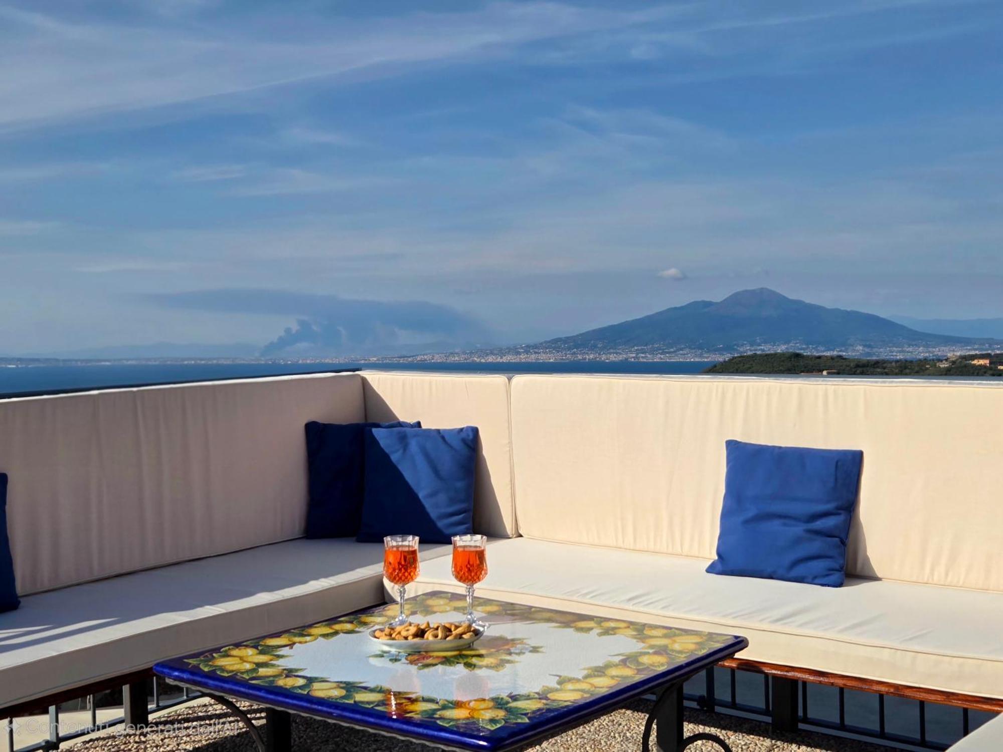Sun & Relax, Relaxing Location With Seaview Villa Massa Lubrense Exteriör bild
